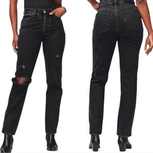 American Eagle High Rise The Dad Curve Love Distressed Jeans Plus Size 24 New‎